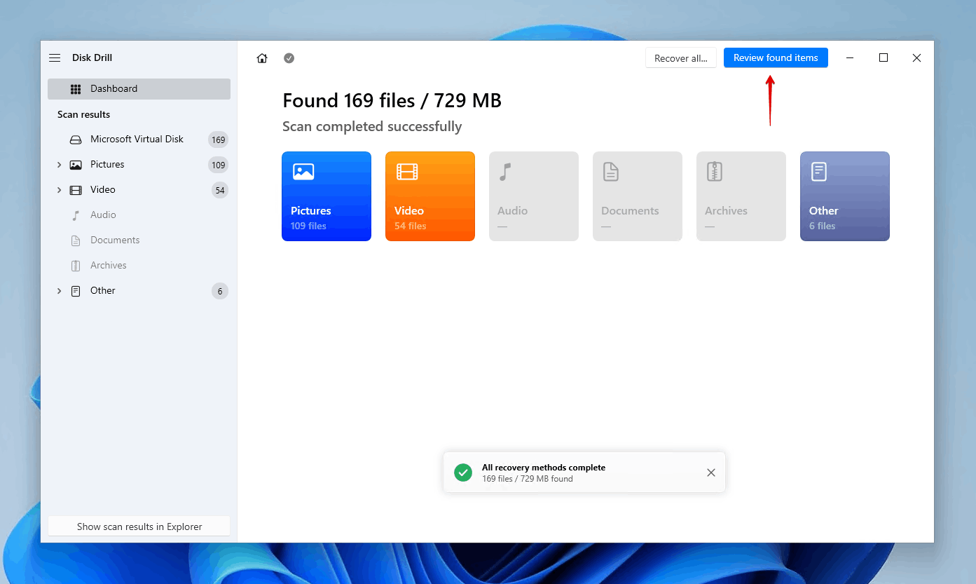 Reviewing what data the SD card contains.