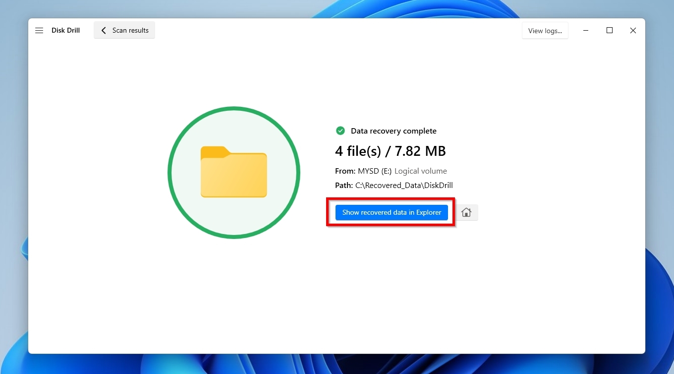 Disk Drill Data Recovery Complete