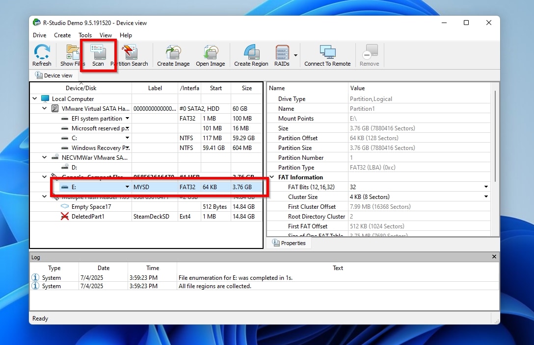 R-Studio Select Device To Scan