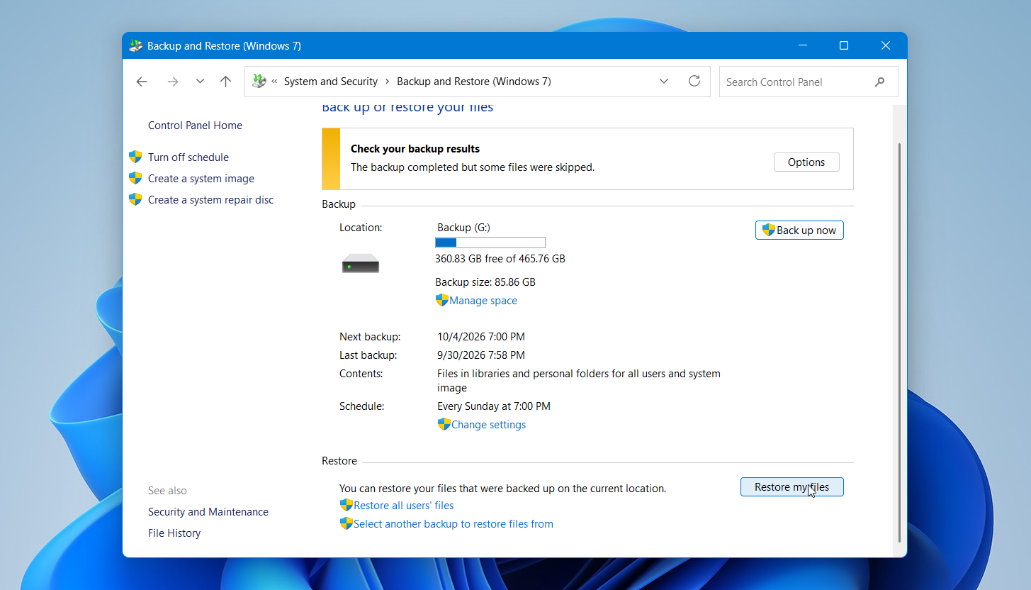 Use Backu & restore