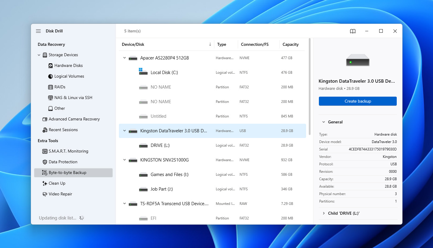 make drive backup