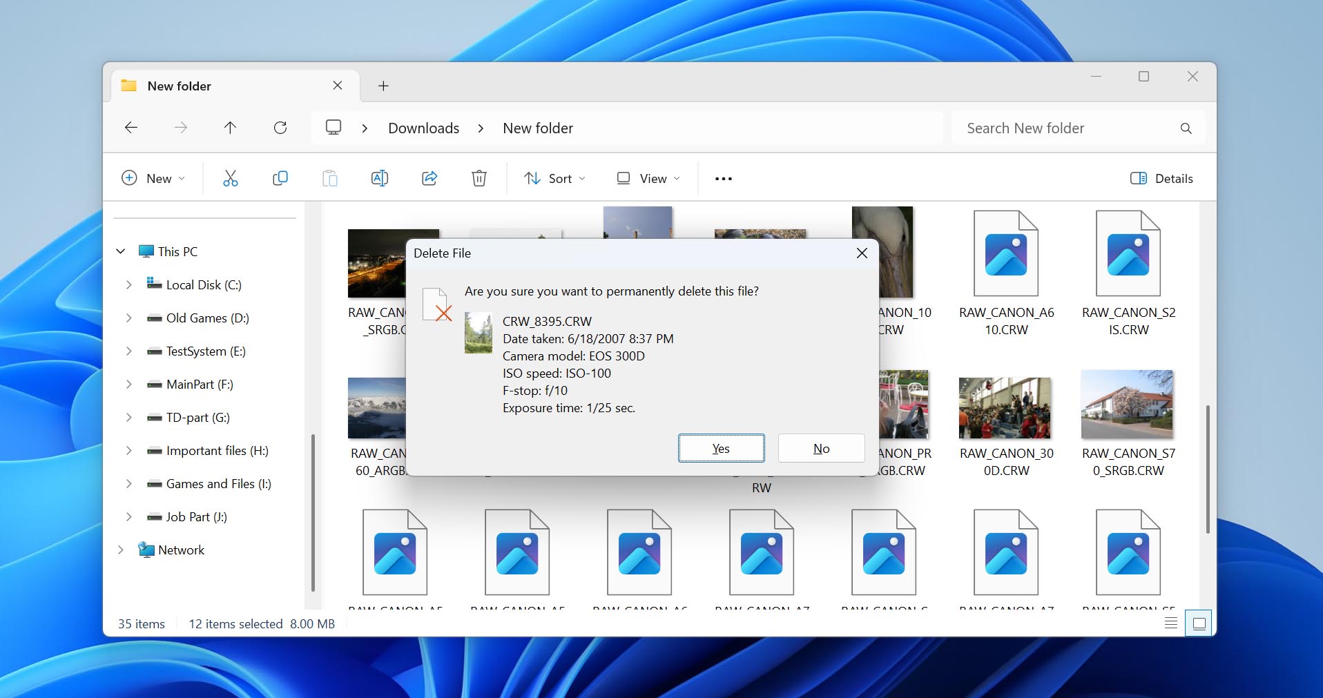 deleting files on ntfs file system
