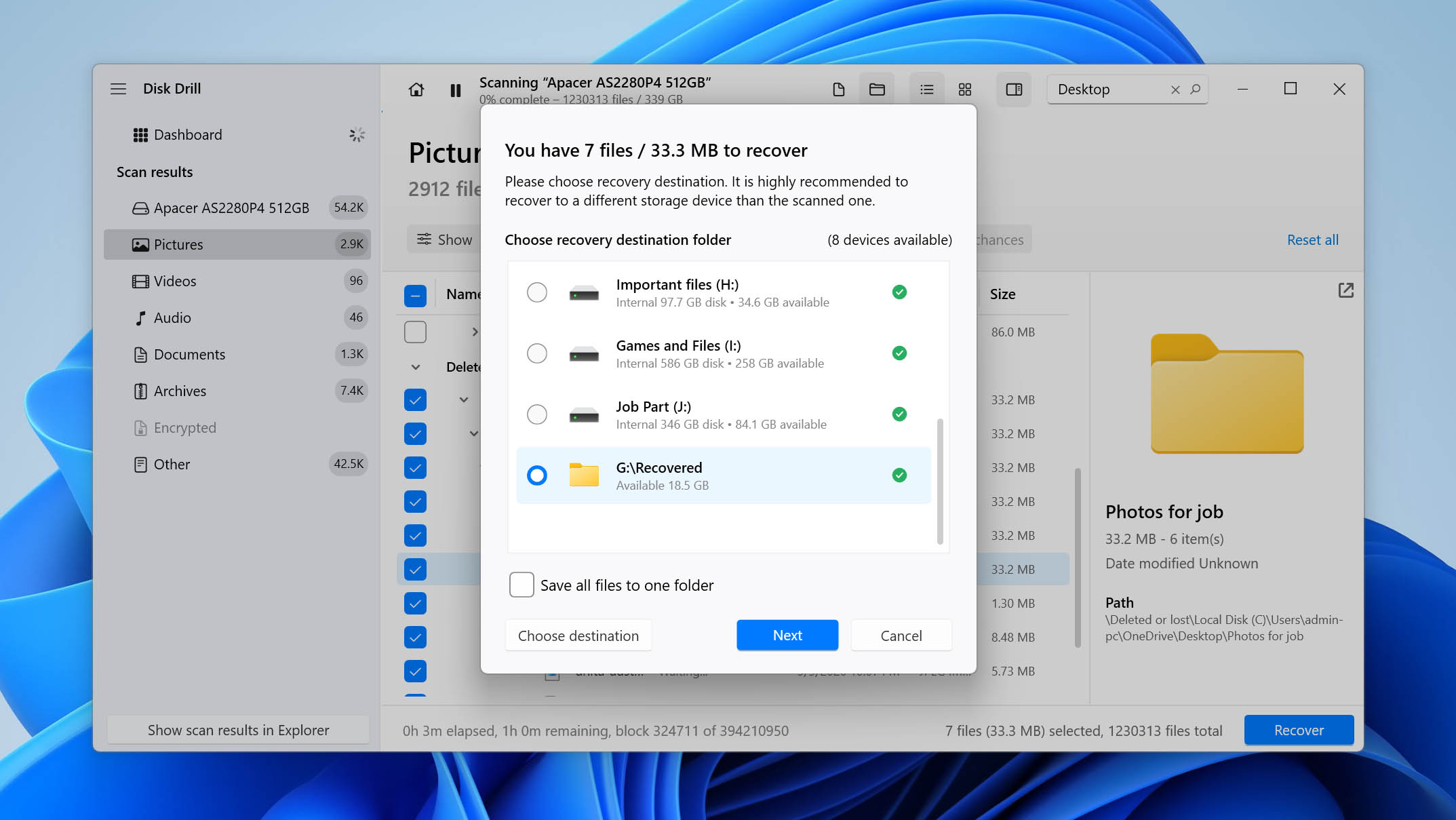 recover files from desktop