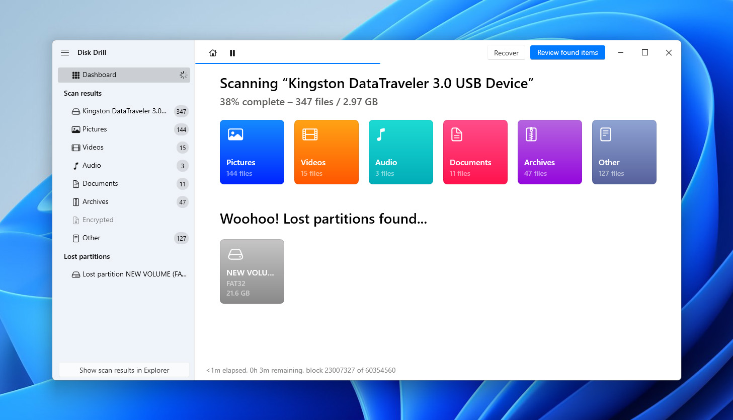 scan usb drive with data recovery software