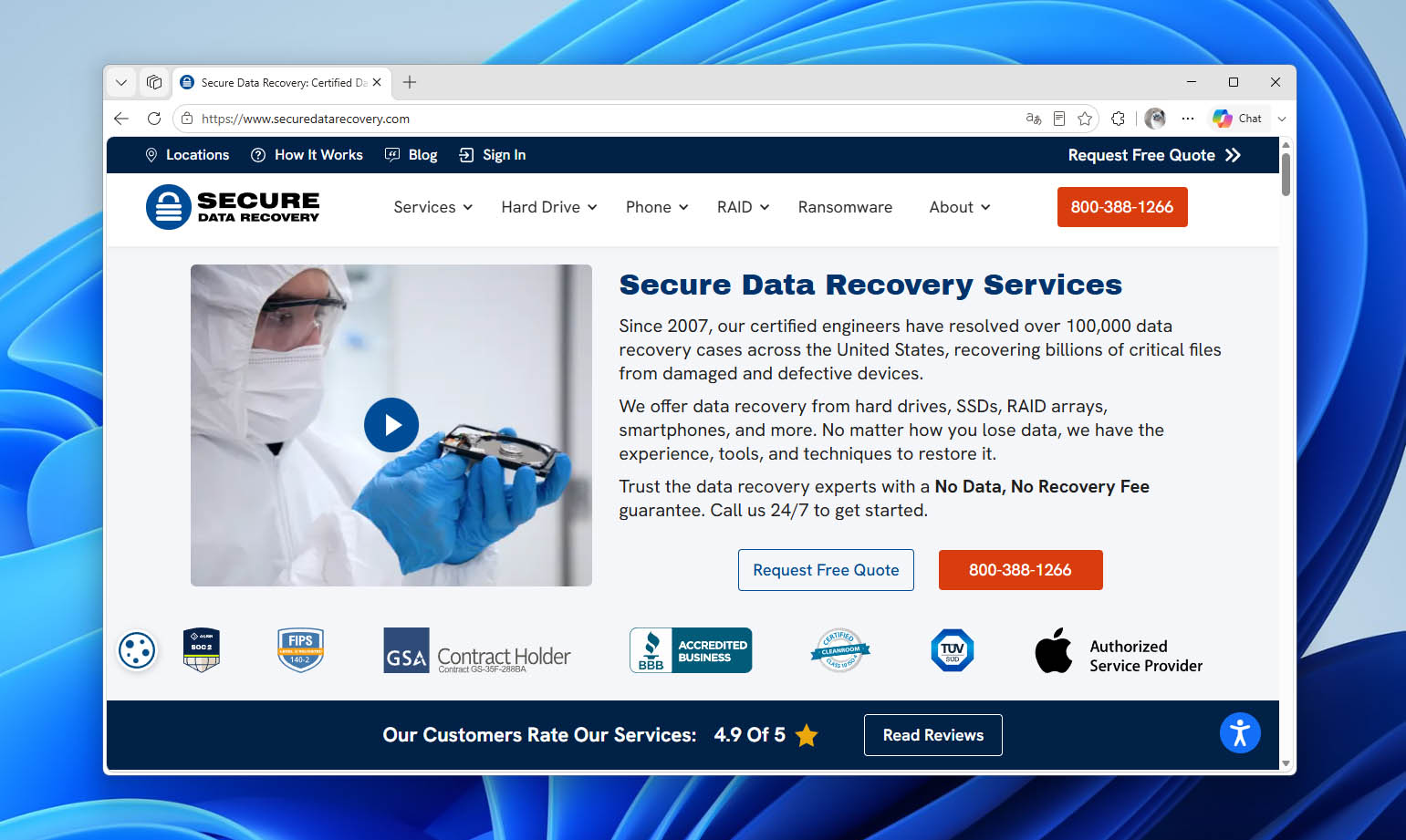 secure data recovery