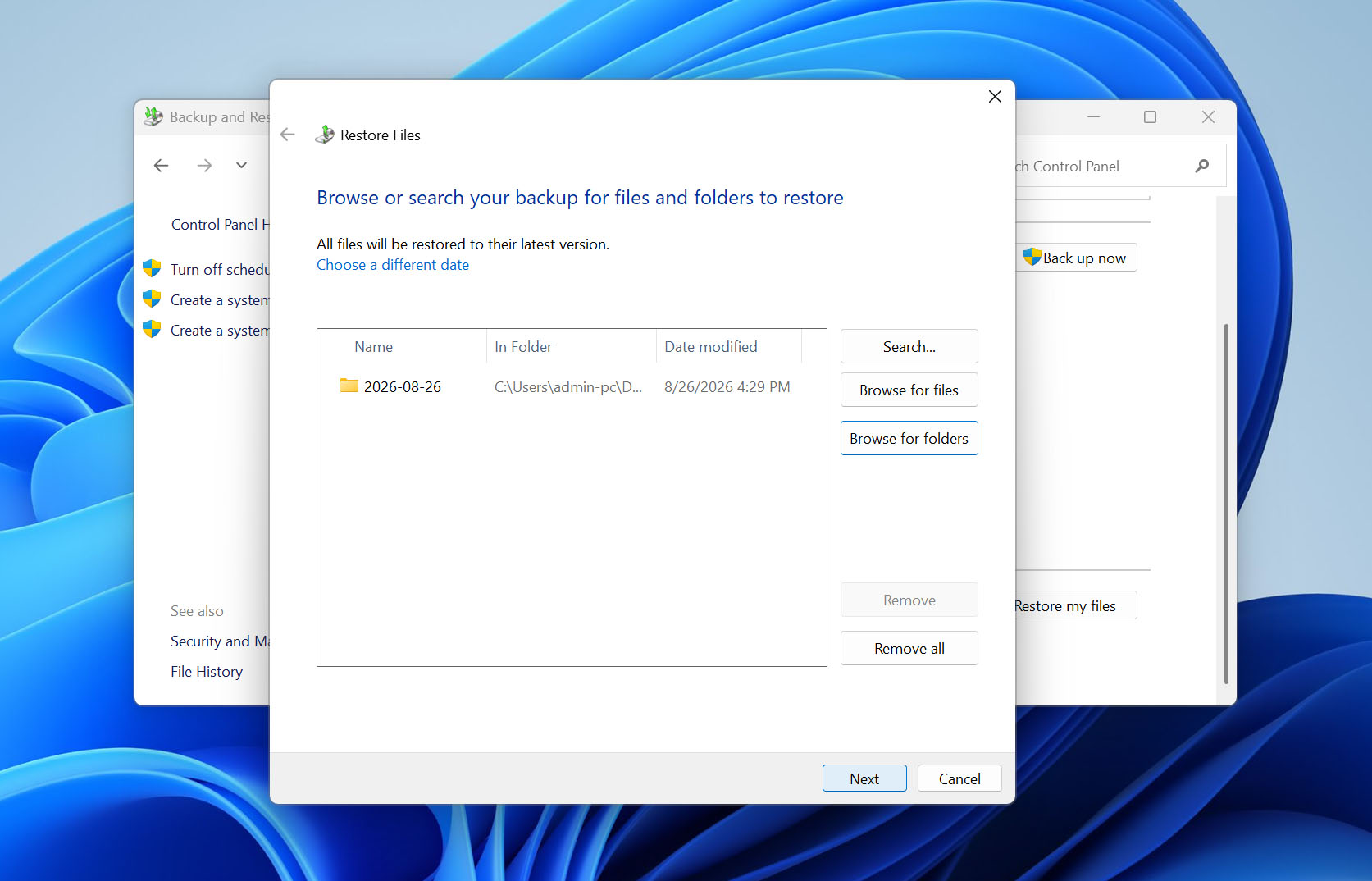 add folders for recovery