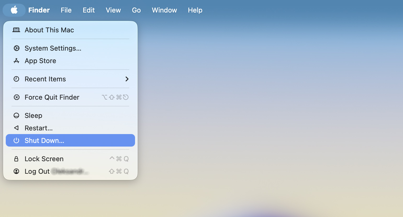 shutdown mac