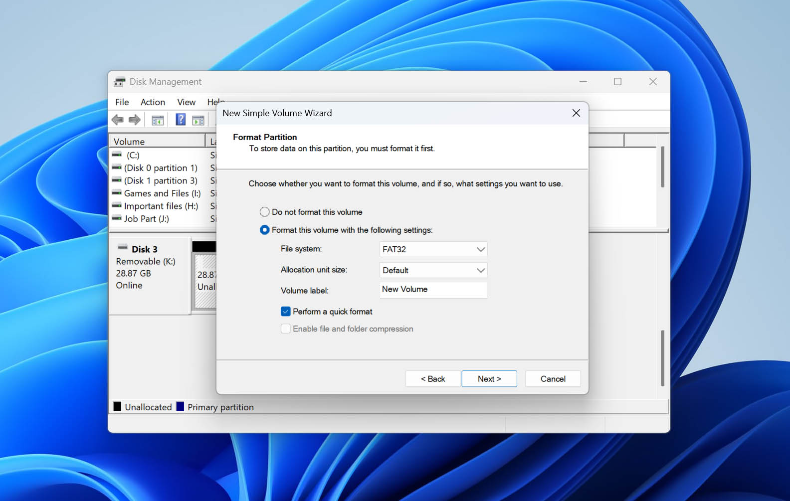 simple volume wizard
