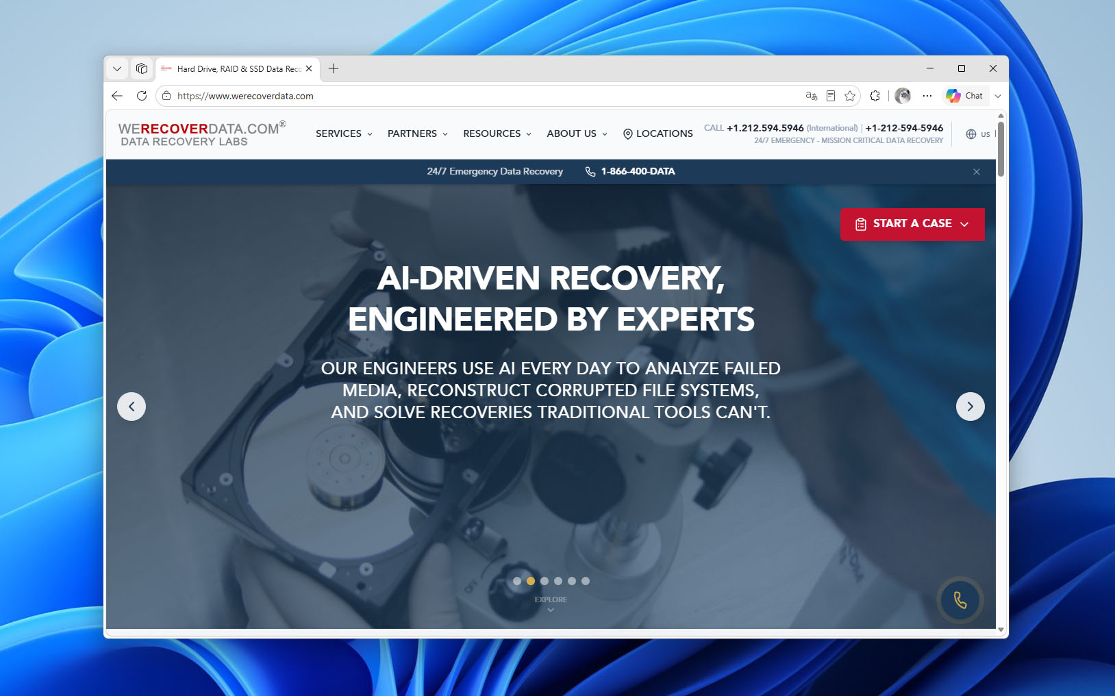 we recover data service