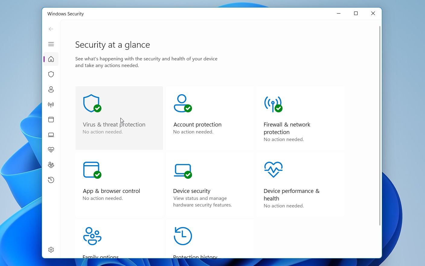 Open Windows Security