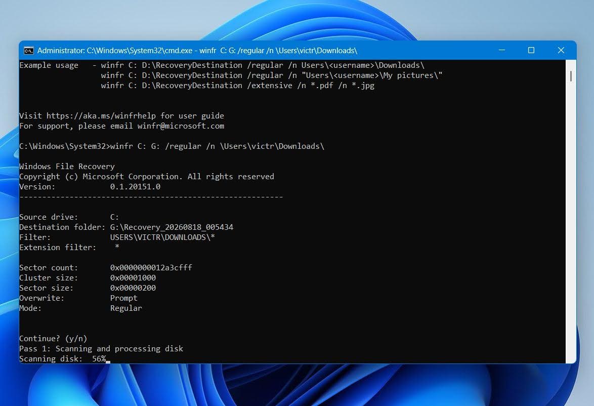 Recover files with Windows File Recovery