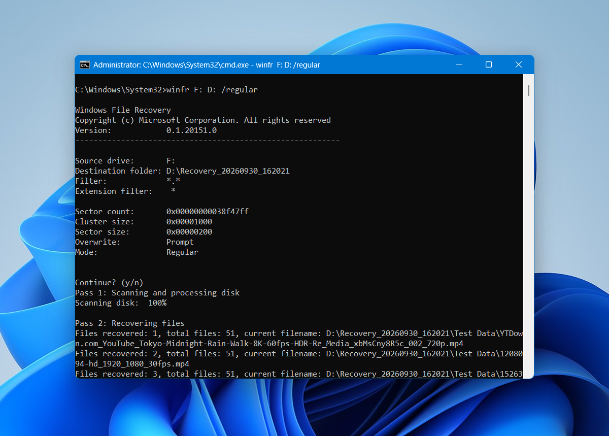 Window File Recovery