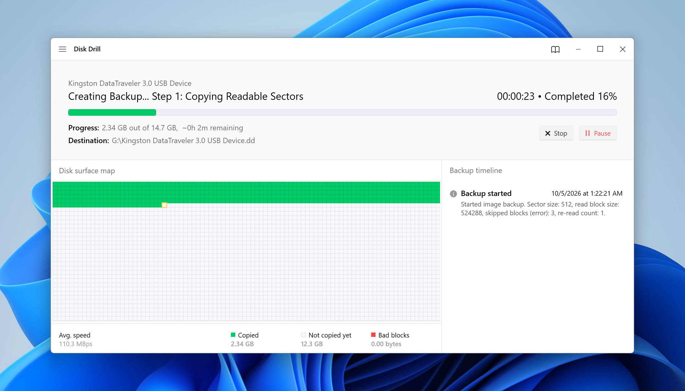 create drive image in disk drill
