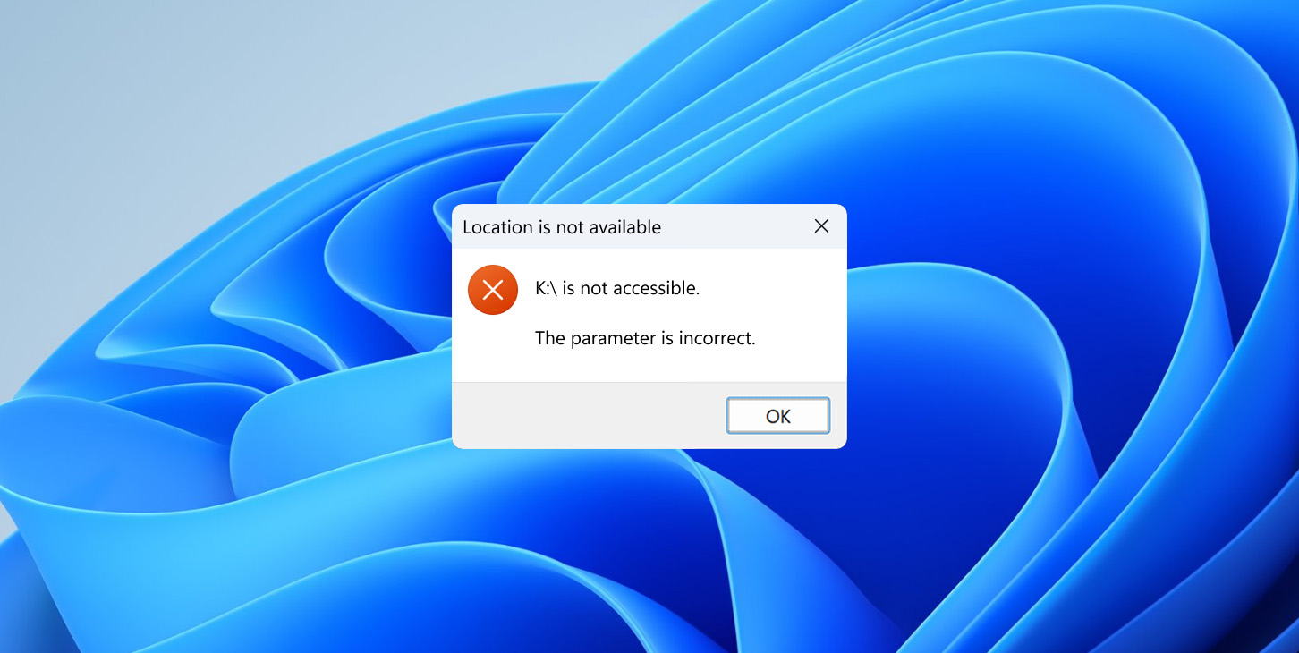 parameter is incorrect error